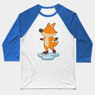 Fox Ice skating Ice skates Baseball T-Shirt